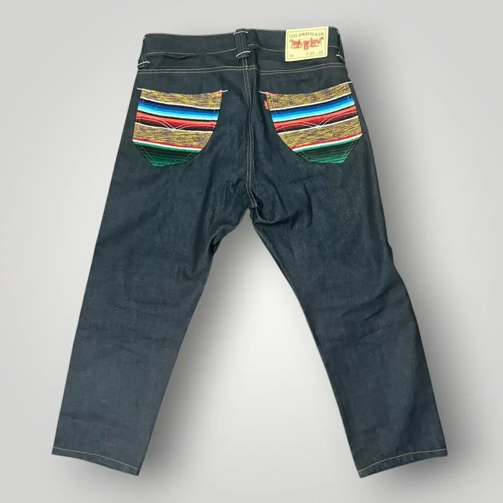 Junya Watanabe MAN x Levis Serape Blanket Pocket Made in Japan Denim Jeans W35